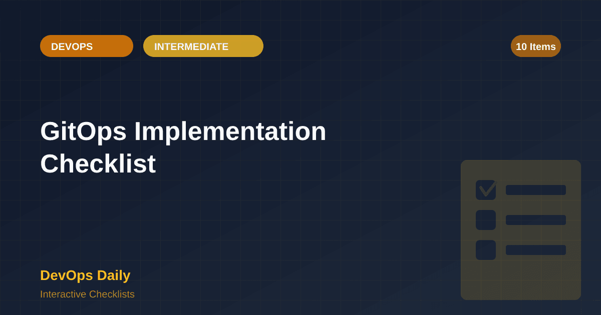 GitOps Implementation Checklist